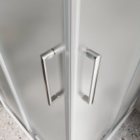 Душевой уголок BelBagno Luce AH-2-100/80-P-Cr 100x80, профиль хром, стекло рифленое