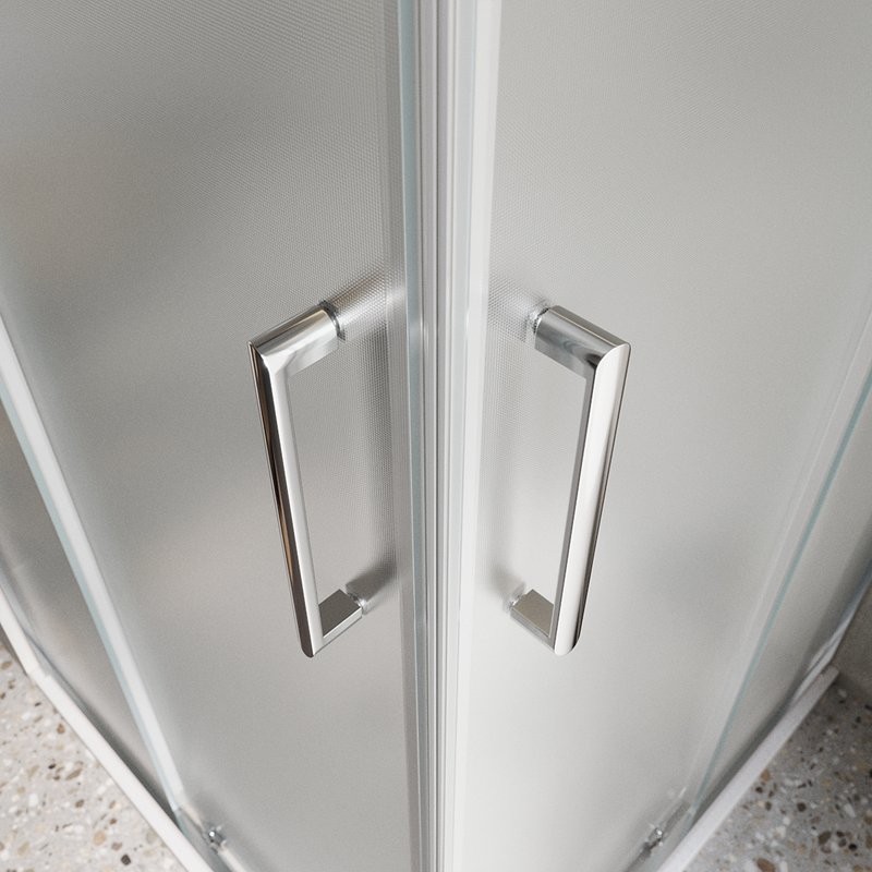 Душевой уголок BelBagno Luce AH-2-100/80-P-Cr 100x80, профиль хром, стекло рифленое