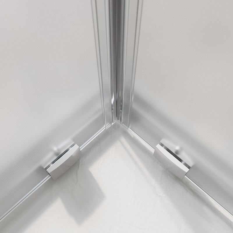 Душевой уголок BelBagno Luce AH-2-100/80-P-Cr 100x80, профиль хром, стекло рифленое