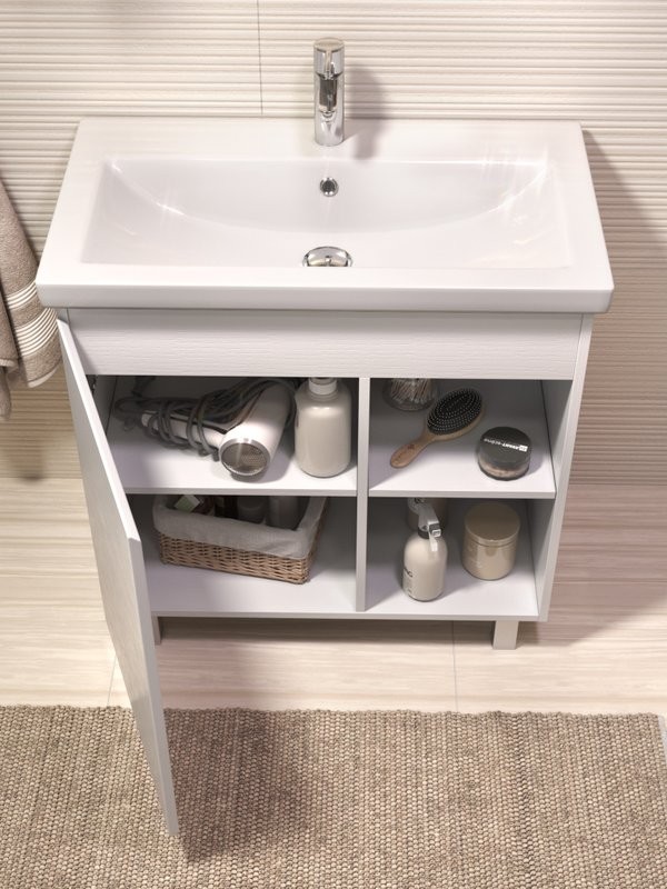 Тумба с раковиной Vigo Milos 80 напольная, белая