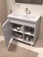 Тумба с раковиной Vigo Milos 80 напольная, белая