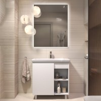 Тумба с раковиной Vigo Milos 80 напольная, белая