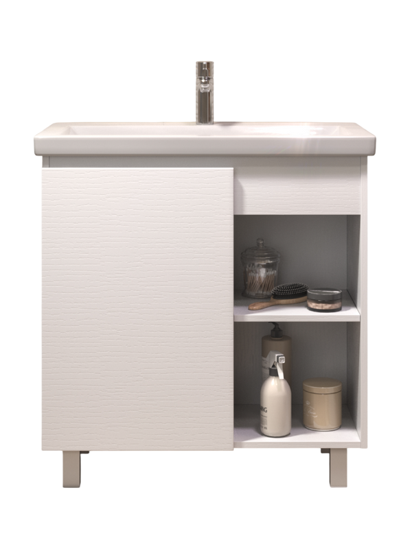 Тумба с раковиной Vigo Milos 80 напольная, белая