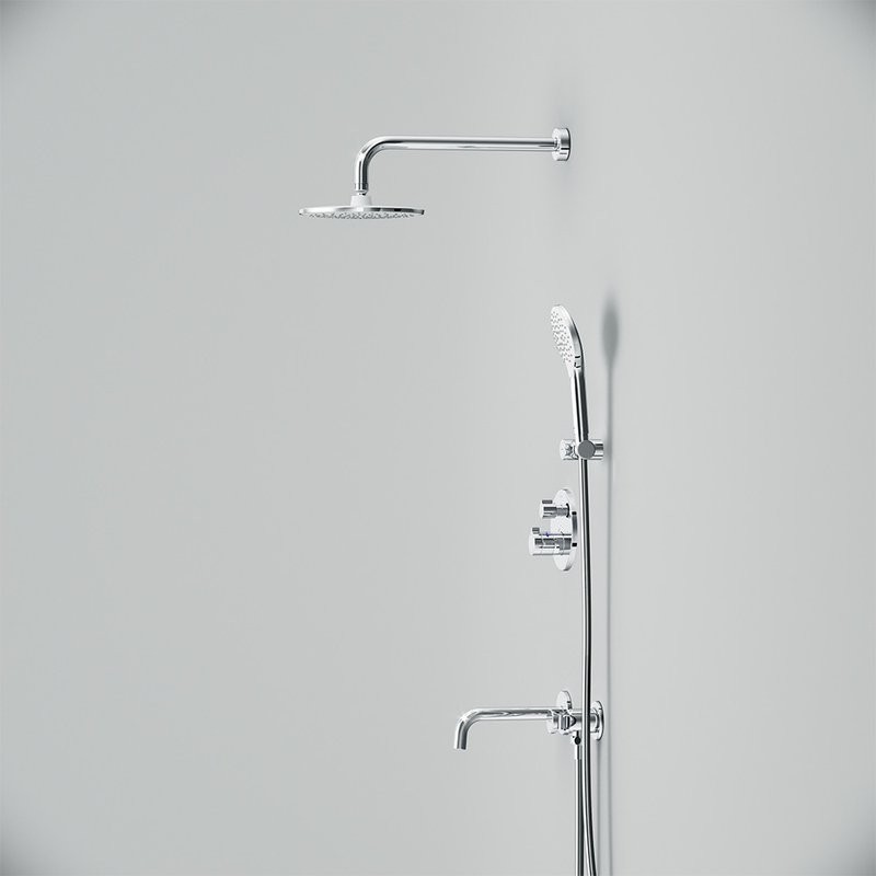 Душевой комплект AM.PM X-Joy FT85A3RH30 С ВНУТРЕННЕЙ ЧАСТЬЮ, с термостатом, хром