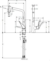 Смеситель для кухни Hansgrohe Metris 14820000