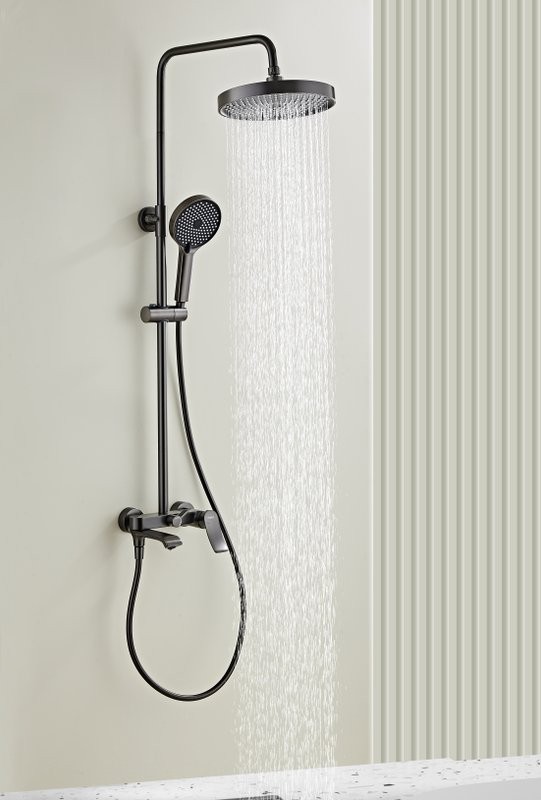 Душевая стойка Haiba HB24553-3 оружейная сталь