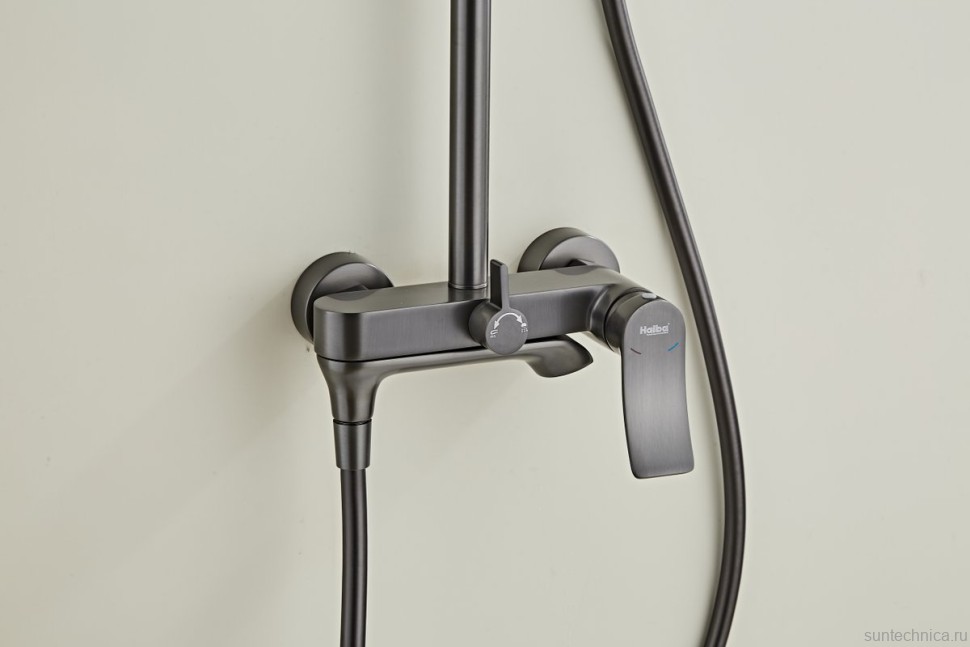 Душевая стойка Haiba HB24553-3 оружейная сталь