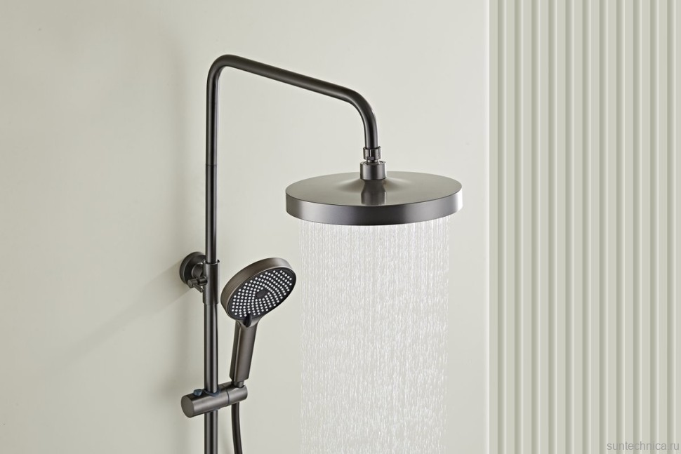 Душевая стойка Haiba HB24553-3 оружейная сталь