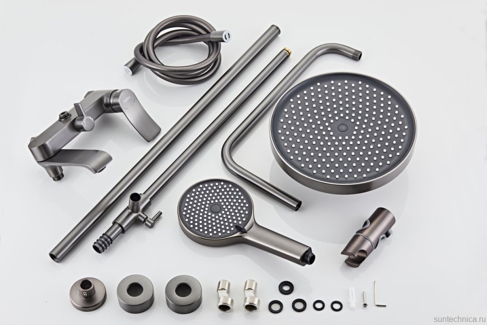 Душевая стойка Haiba HB24553-3 оружейная сталь