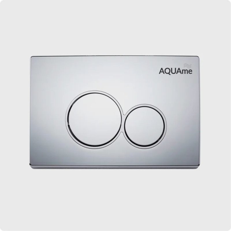 Кнопка смыва для унитаза AQUAme AQM4101CR пластик, цвет хром