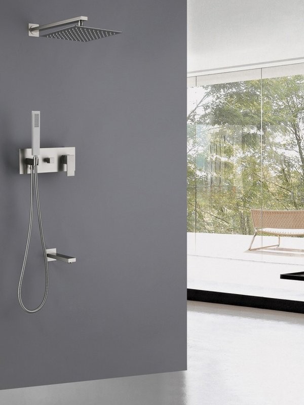 Душевой комплект Abber Daheim AF8217SP С ВНУТРЕННЕЙ ЧАСТЬЮ, сатин