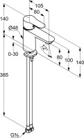 Смеситель для раковины Kludi Objekta 321260575