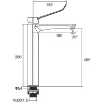 Смеситель для раковины Gappo G21-6 G1021-26 черный