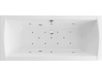 Акриловая ванна Excellent Aquaria Lux Slim Relax 180x80 см, встраиваемая, с гидромассажем, белая, с каркасом, со сливом-переливом