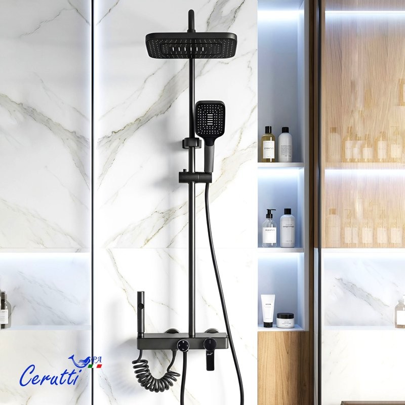 Душевая стойка Ceruttispa 11414 графит