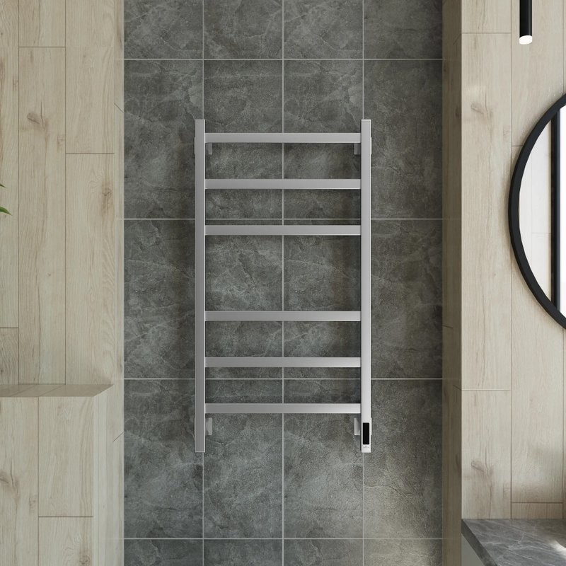 Полотенцесушитель электрический Grota Nosto 530х1000 NM EL 100x55 см, подключение справа, слева, скрытое подключение справа, матовый хром, лесенка