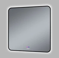 Зеркало Grossman Elegans-норма Black 80 с подсветкой, с антизапотевателем