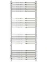 Полотенцесушитель водяной Сунержа Модус Pro 00-0450-1250 120x55 см, глянцевый хром, лесенка
