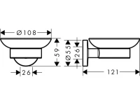 Мыльница Hansgrohe Logis Universal 41715000 Мыльница Hansgrohe Logis Universal 41715000