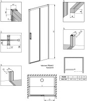 Душевая дверь в нишу Radaway Idea Black DWJ 120 R