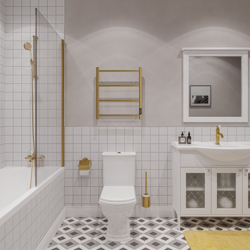 Полотенцесушитель электрический EWRIKA Сафо PN 60x50, бронза