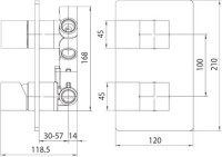 Встраиваемый смеситель для душа и ванны Bossini Cube New Z00062.030