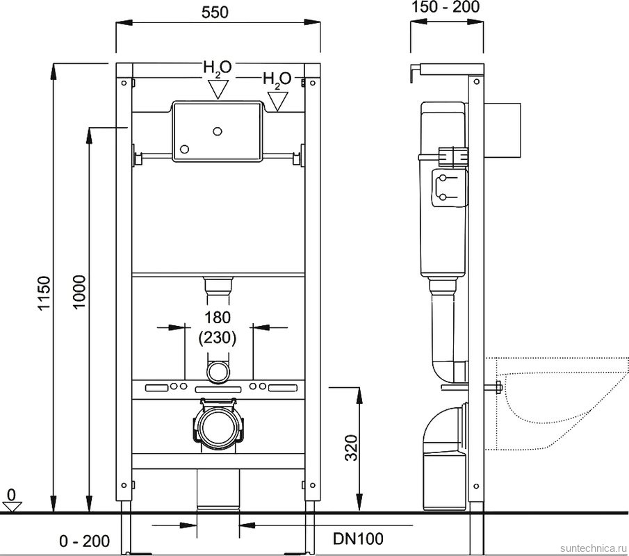 Система инсталляции для унитазов Pestan Fluenta 40006356 + Кнопка смыва Pestan Fluenta Onyx 40006363 белая