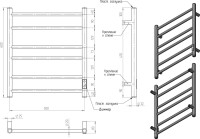 Полотенцесушитель электрический Двин L neo 60х50, матовое золото