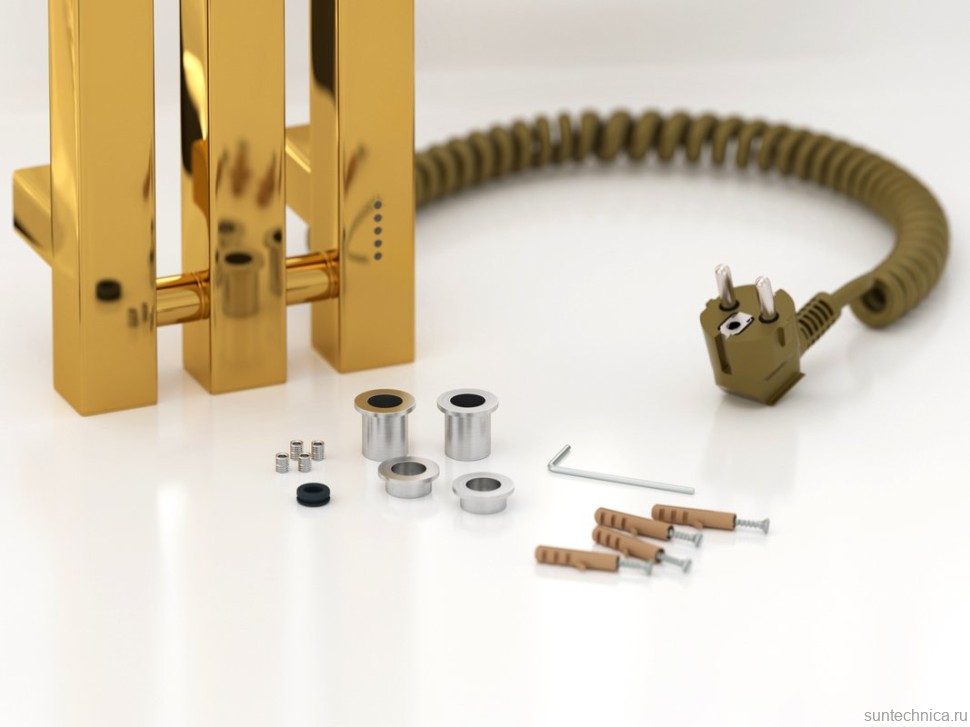 Полотенцесушитель электрический Сунержа Вердикт 4.0 03-0851-1210 120x15 см, подключение справа, скрытое подключение справа, золото, I-образный