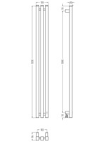 Полотенцесушитель электрический Сунержа Вердикт 4.0 03-0851-1210 120x15 см, подключение справа, скрытое подключение справа, золото, I-образный