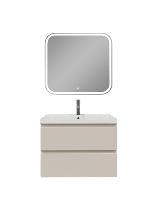 Мебель для ванной комнаты SanStar Riana 80 подвесная, cappuccino, раковина Moduo 80