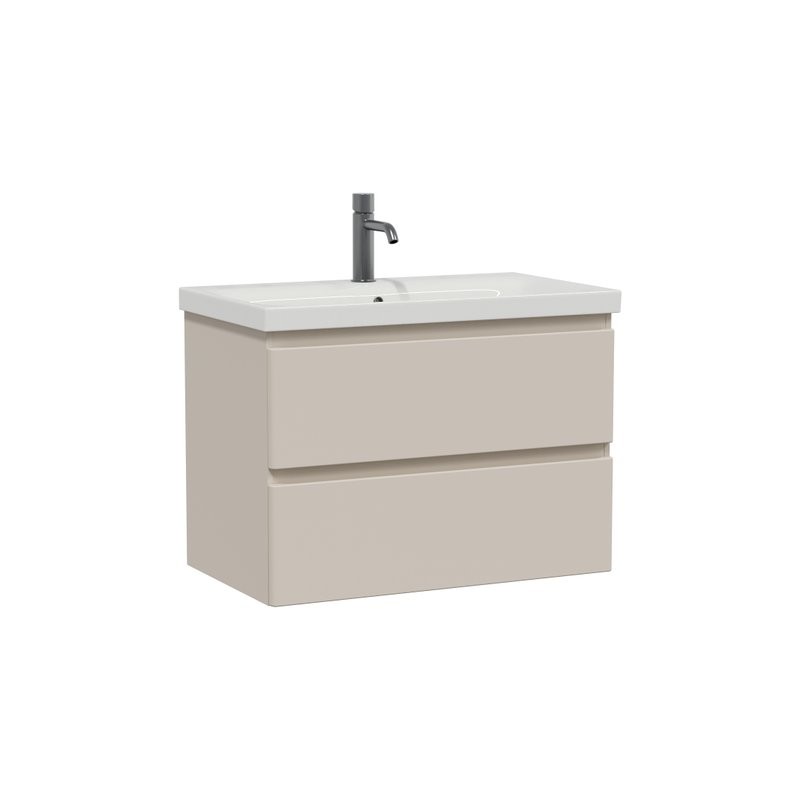 Мебель для ванной комнаты SanStar Riana 80 подвесная, cappuccino, раковина Moduo 80