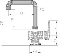 Смеситель для раковины Zorg Antic A 419 U-BR LOFT
