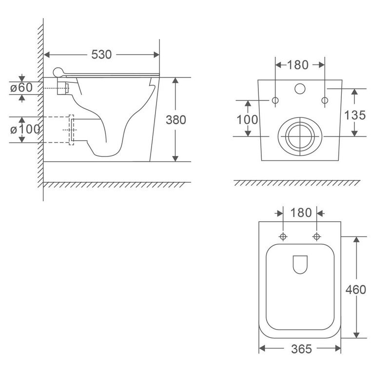 Унитаз подвесной AQUAme AQM2015PRO безободковый