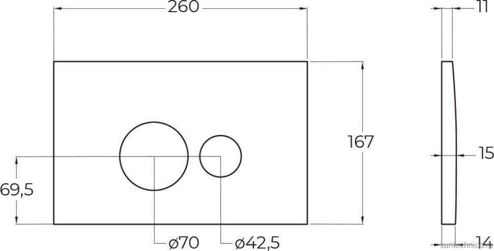 Кнопка смыва BelBagno BB081CR, хром