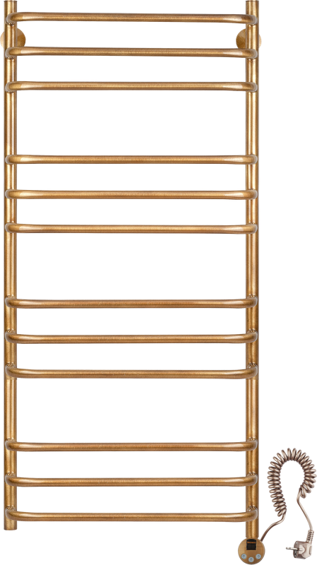 Полотенцесушитель электрический Secado Мерида 3 105x55 см, подключение справа, бронза, лесенка, латунь