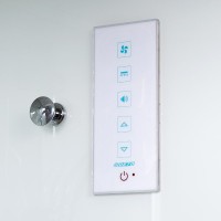 Душевая кабина DTO K401S 100х100, с электрикой, профиль хром, стекло прозрачное