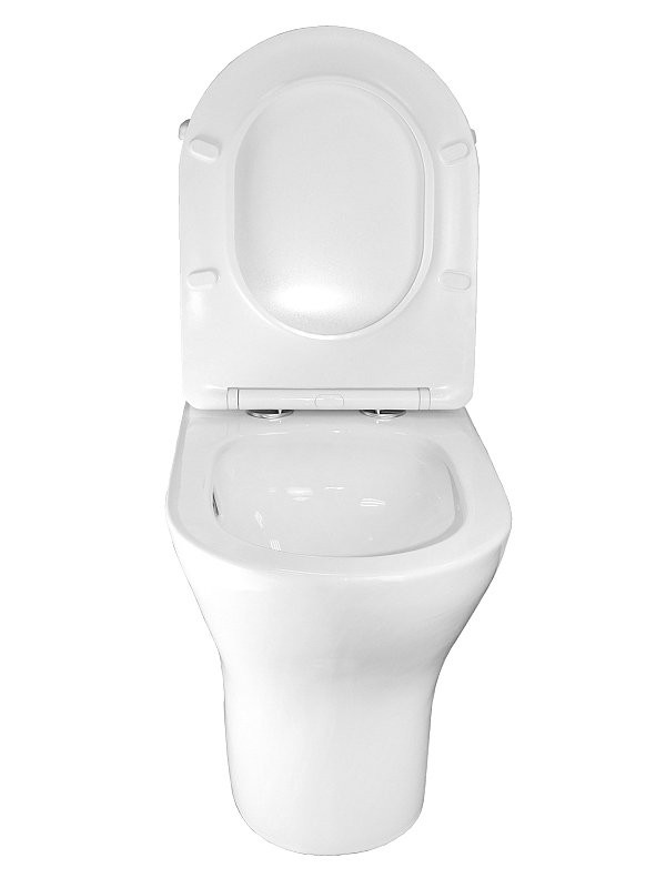 Унитаз-моноблок напольный AZARIO Terni AZ-8618T безободковый, с микролифтом, глянцевый белый