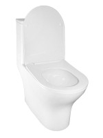 Унитаз-моноблок напольный AZARIO Terni AZ-8618T безободковый, с микролифтом, глянцевый белый