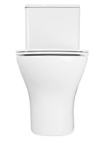 Унитаз-моноблок напольный AZARIO Terni AZ-8618T безободковый, с микролифтом, глянцевый белый