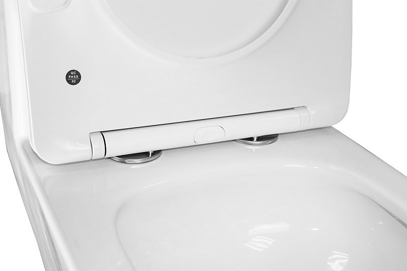 Унитаз-моноблок напольный AZARIO Terni AZ-8618T безободковый, с микролифтом, глянцевый белый