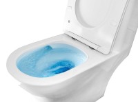 Унитаз-моноблок напольный AZARIO Terni AZ-8618T безободковый, с микролифтом, глянцевый белый