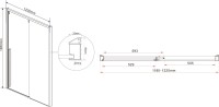 Душевая дверь в нишу Vincea Lugano VDS-1L120CGB-1 120 см, профиль черный, стекло серое