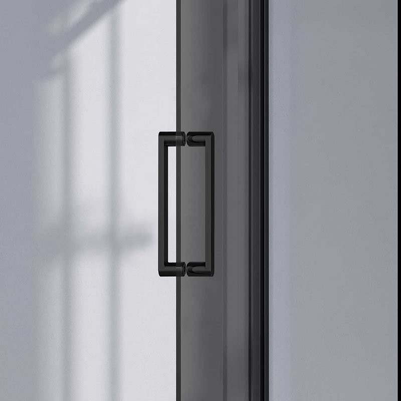 Душевая дверь в нишу Vincea Como-N VDS-4CN140CGB 140 см, профиль черный матовый, стекло тонированное серое