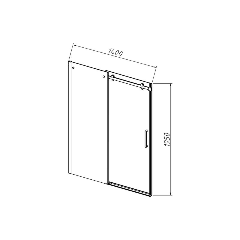 Душевая дверь в нишу Vincea Como-N VDS-4CN140CGB 140 см, профиль черный матовый, стекло тонированное серое