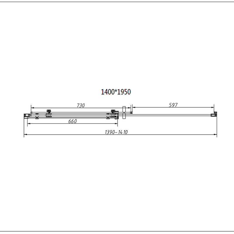 Душевая дверь в нишу Vincea Como-N VDS-4CN140CGB 140 см, профиль черный матовый, стекло тонированное серое