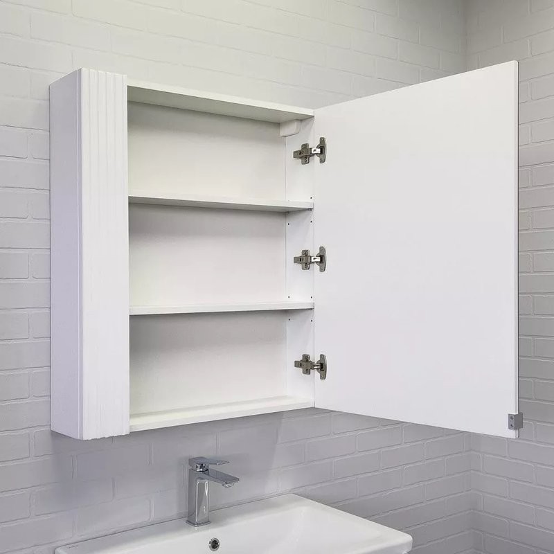 Зеркало-шкаф Comforty Лима 70 матовое белое