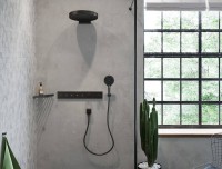 Термостатический смеситель встраиваемый Hansgrohe RainSelect 15382670 для душа, черный матовый