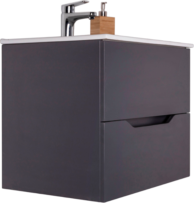 Тумба с раковиной Orange Line 60 графит матовый
