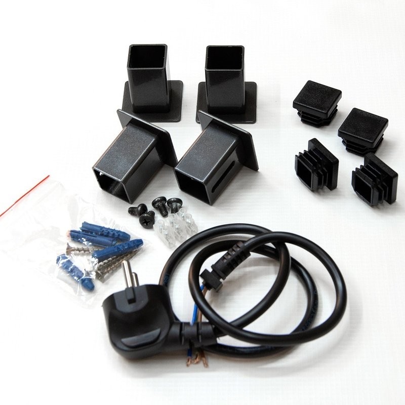 Полотенцесушитель электрический Тругор Пэк сп 60х50 60x55 см, подключение справа, скрытое подключение справа, оружейная сталь, лесенка, из стали